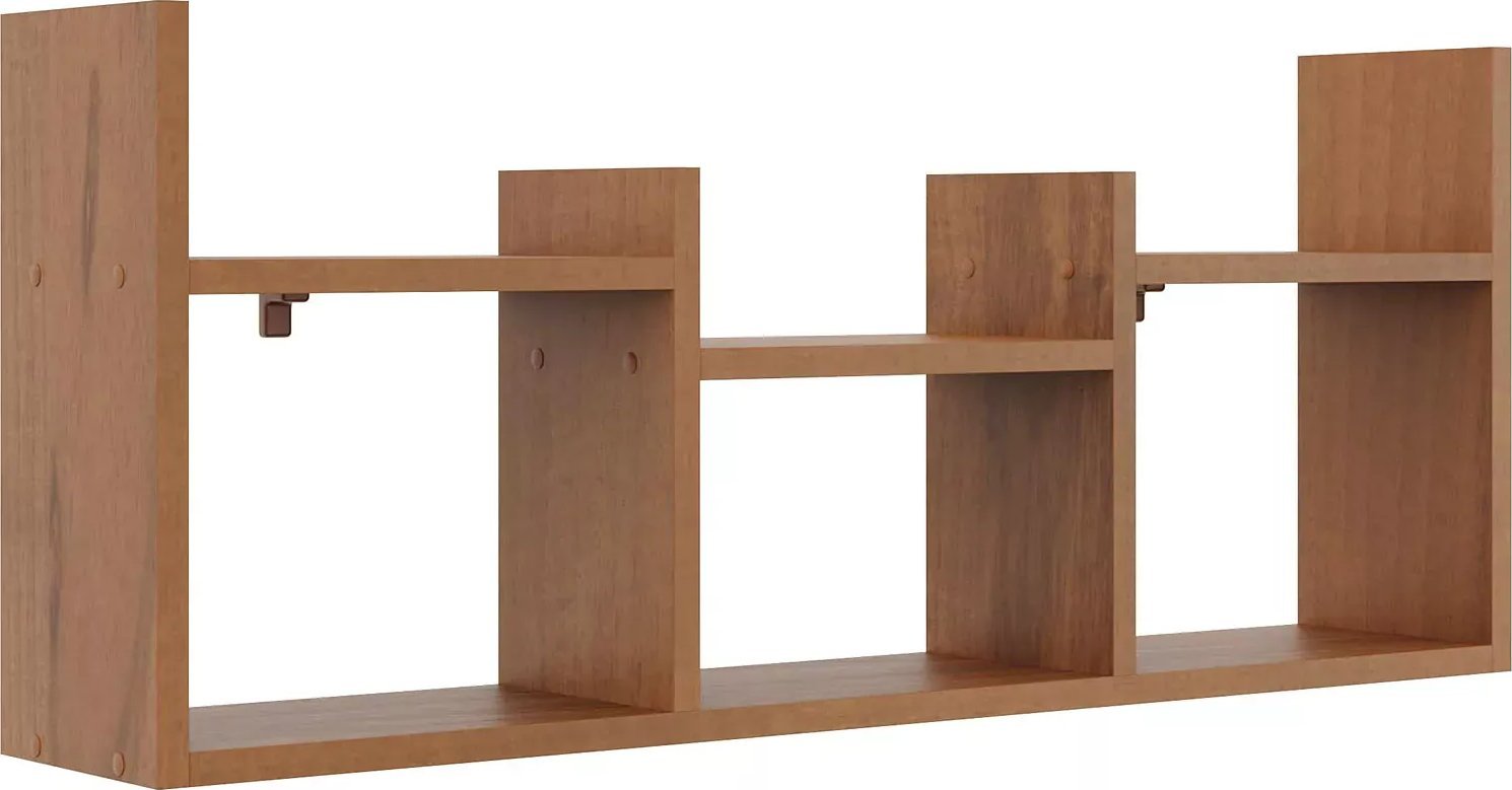 Elior Nowoczesna półka ścienna w kolorze orzech - Lorea