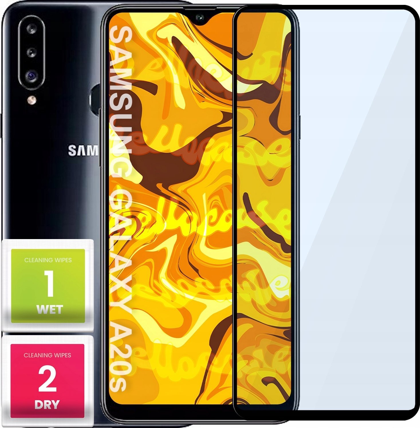 Hello Case SZKŁO HARTOWANE DO SAMSUNG GALAXY A20S PEŁNE NA CAŁY EKRAN SZKIEŁKO SZYBKA