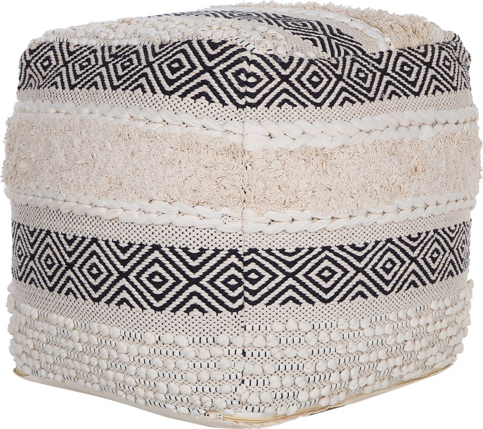 Beliani Puf 50 x 50 x 50 cm kremowy KANAM