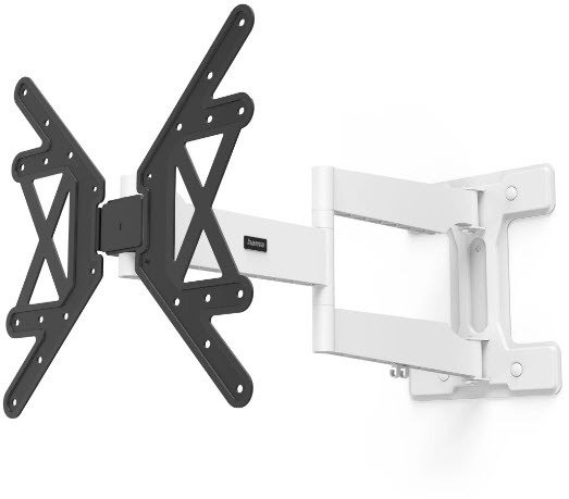 UCHWYT DO TV, VESA 400X400, FULLMOTION, 2 DŁUGIE RAMIONA 72 CM, BIAŁY (65“), MAX 50 KG