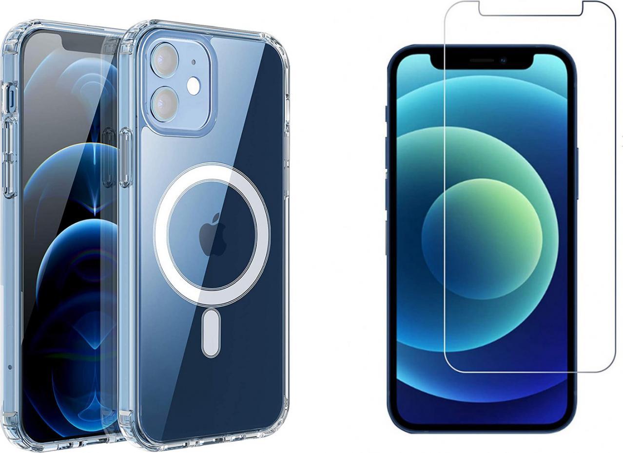 Braders Etui Clear MagSafe Cover + Szkło Ochronne do iPhone 12 mini