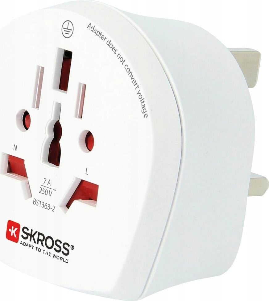 Adapteris UK kistukas - universalus lizdas 230V 7A SKROSS