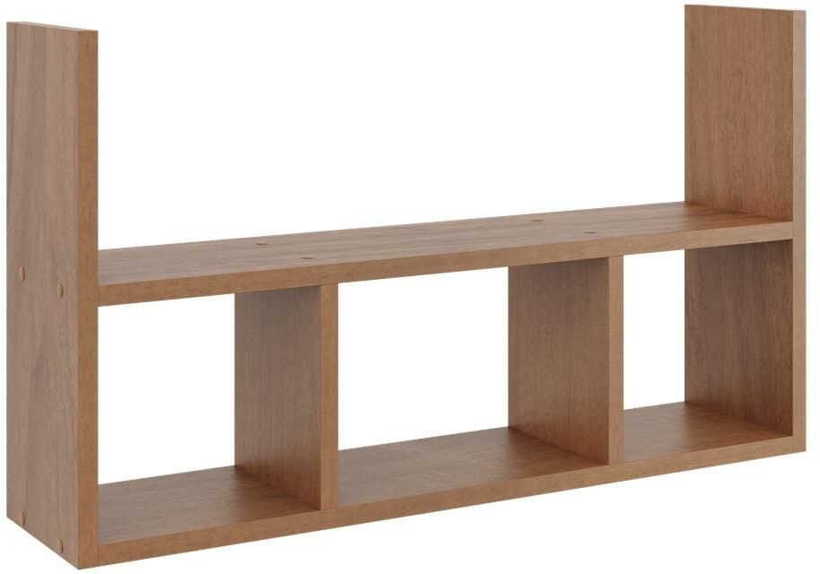 Półka ścienna, regał wiszący, 79x18x45 cm, orzech, mat