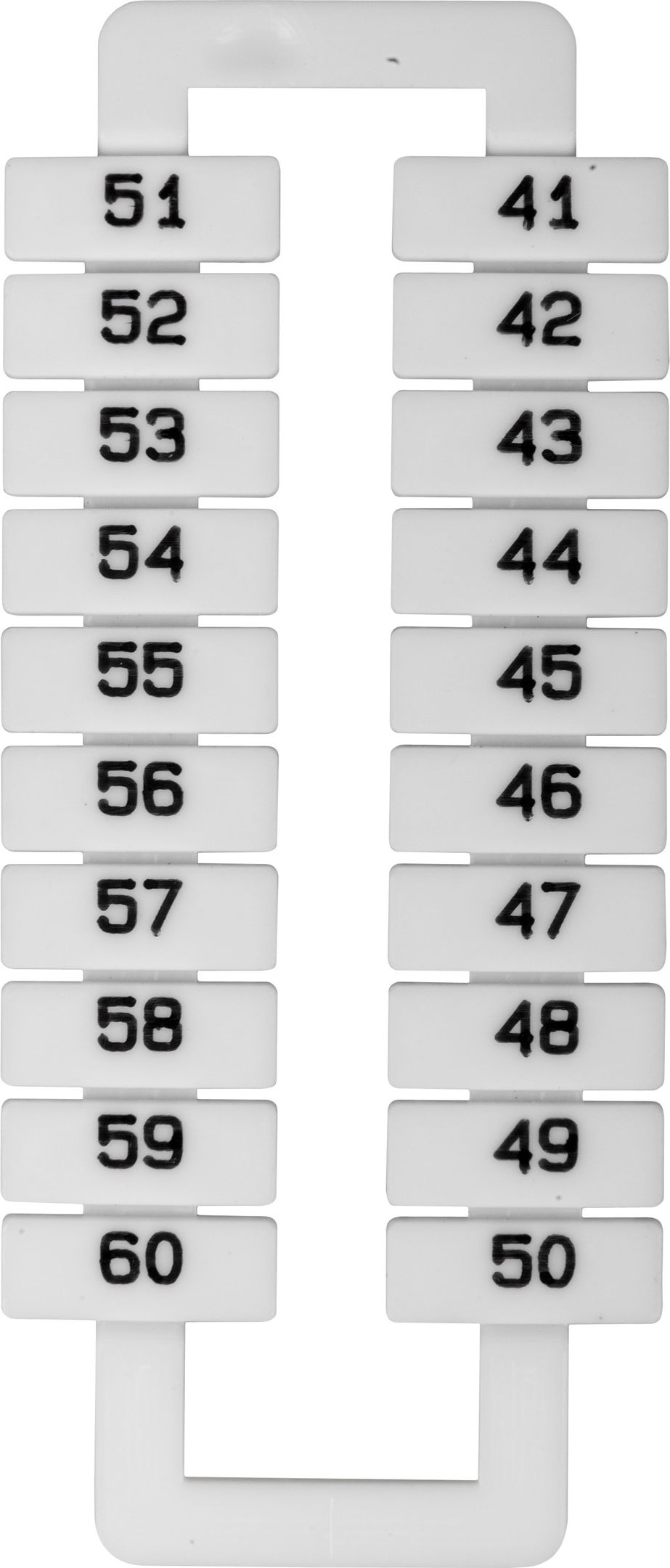 EM Group Oznacznik do złączek szynowych 2,5-70mm2 /41-60/ biały 20szt. (43192)