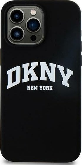 DKNY DKNY DKHMP16XSNYACH iPhone 16 Pro Max 6.9" czarny/black hardcase Silicone White Printed Logo MagSafe