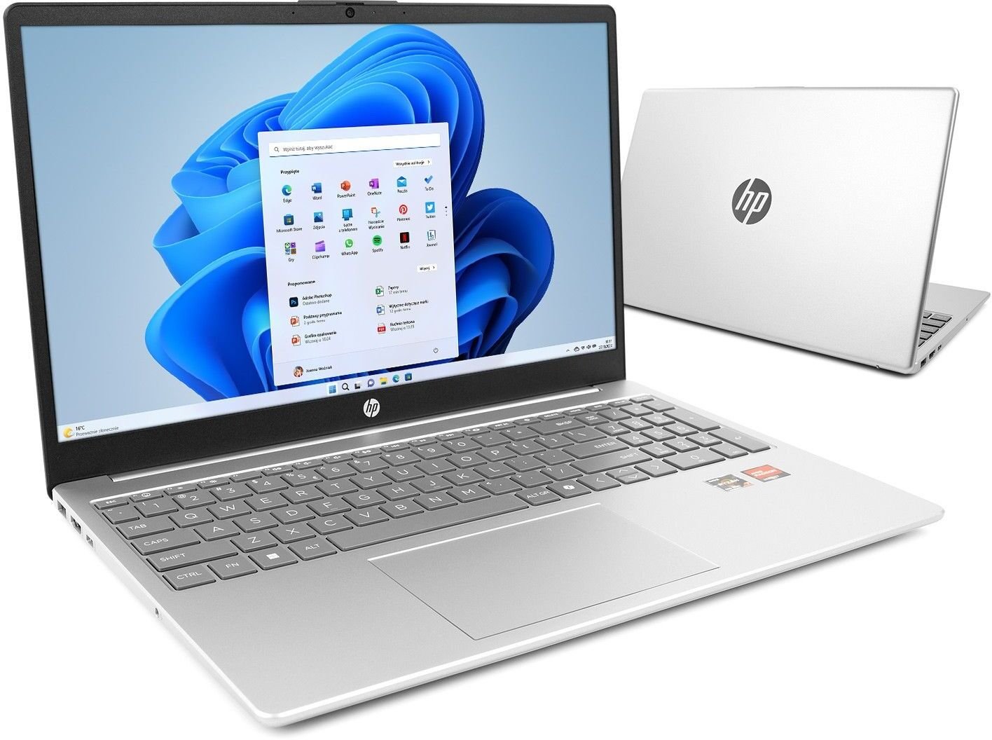 HP 15-fc0054nw - Ryzen 7 5825U | 15,6"-FHD | 16GB | 1TB | W11P | Srebrny