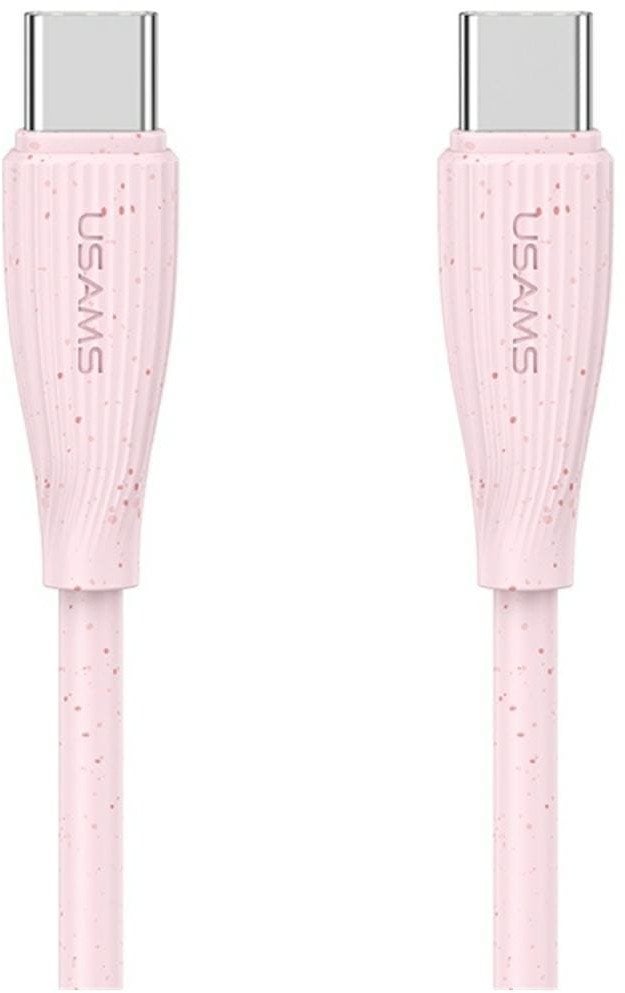 Kabel USB Usams USB-C - USB-C 1 m Różowy (USA1269)