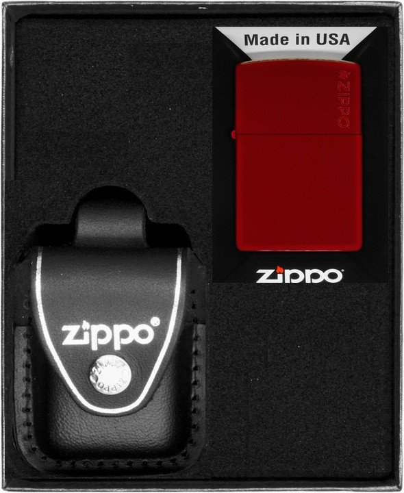 Zestaw ZIPPO Zapalniczka MERLOT LOGO Prezentowy No3