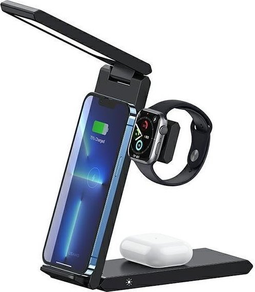 Ładowarka Usams Ładowarka indukcyjna 3w1 15W Smartwatch Słuchawki Telefon