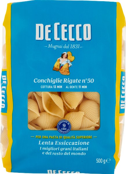Makaron muszle Pasta di Semola Conchiglie n50 500g - De Cecco