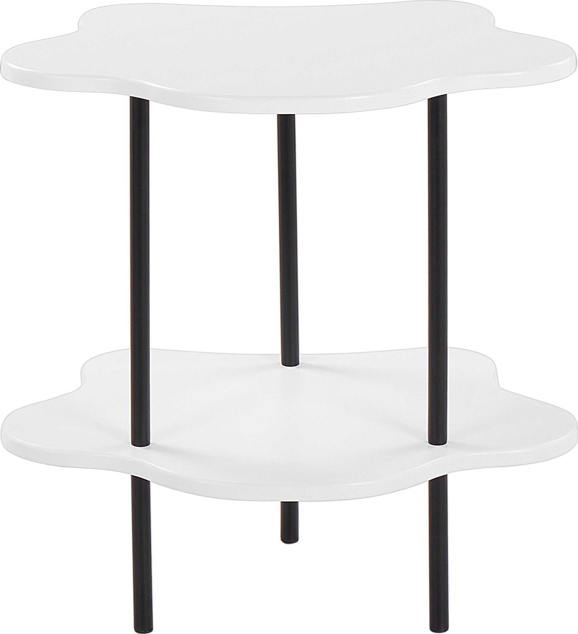 Beliani Stolik pomocniczy biało-czarny CLOUD