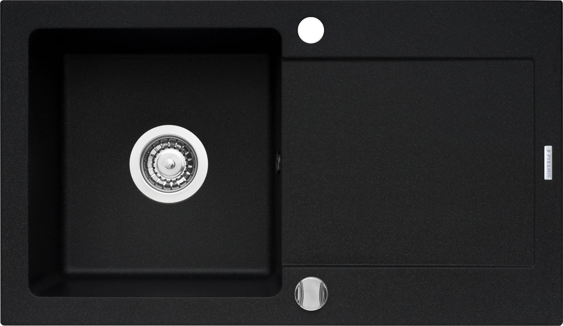 Zlewozmywak Pyramis granitowy Pyramis MIDO 76x44 1B 1D Karbon