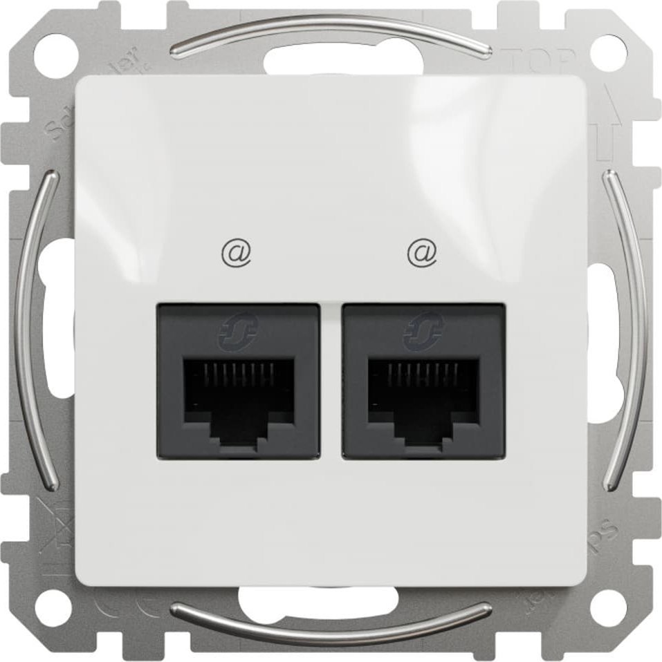 Schneider Electric Sedna Design Gniazdo komputerowe 2xRJ45 kat.5e UTP białe SDD111452