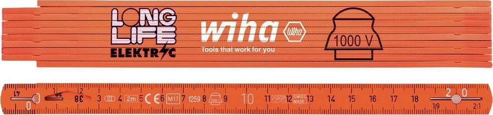 Wiha Miara składana dla elektryków Longlife 2m 42068