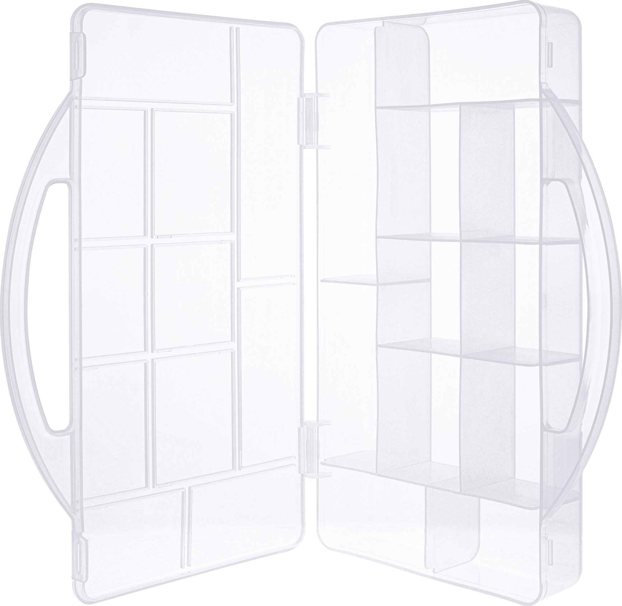InLine® Kleinteilebox, 11 Fächer, Abmessungen: 271x186x40mm, transparent