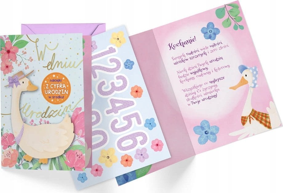 Teka Karnet B6 Urodziny dziecięce (wymienne cyfry)