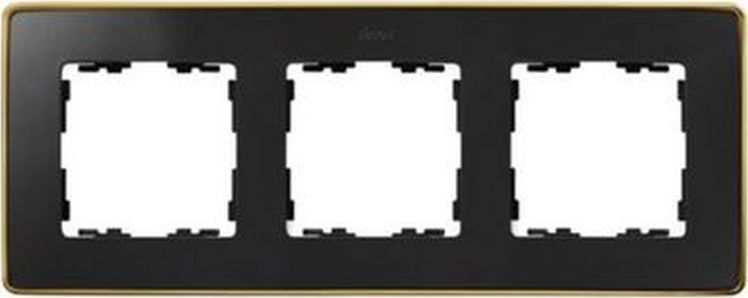 Kontakt-Simon Simon Detail 82 Ramka potrójna Detail SELECT-metal GRAFIT / podstawa Złota 8201630-242