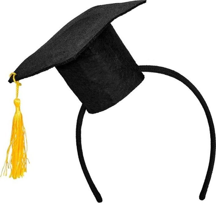 Opaska z czapką Absolwenta czarna