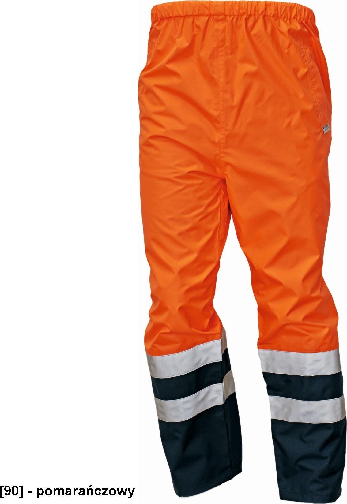 CERVA EPPING - spodnie robocze do pasa nieocieplane Hi-Vis 100% poliester/PU - pomarańczowy S