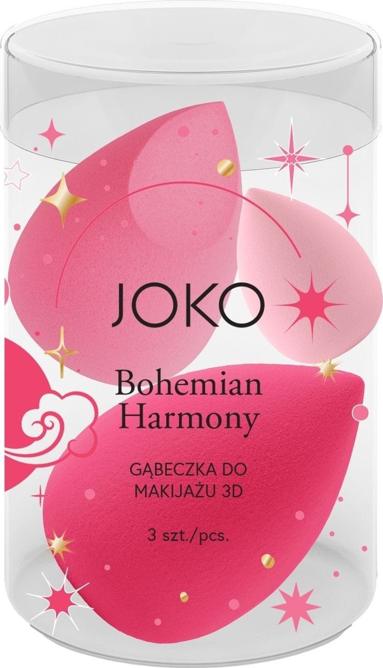 Joko JOKO Gąbeczka do makijażu 3D Bohemian Harmony 1op.-3szt