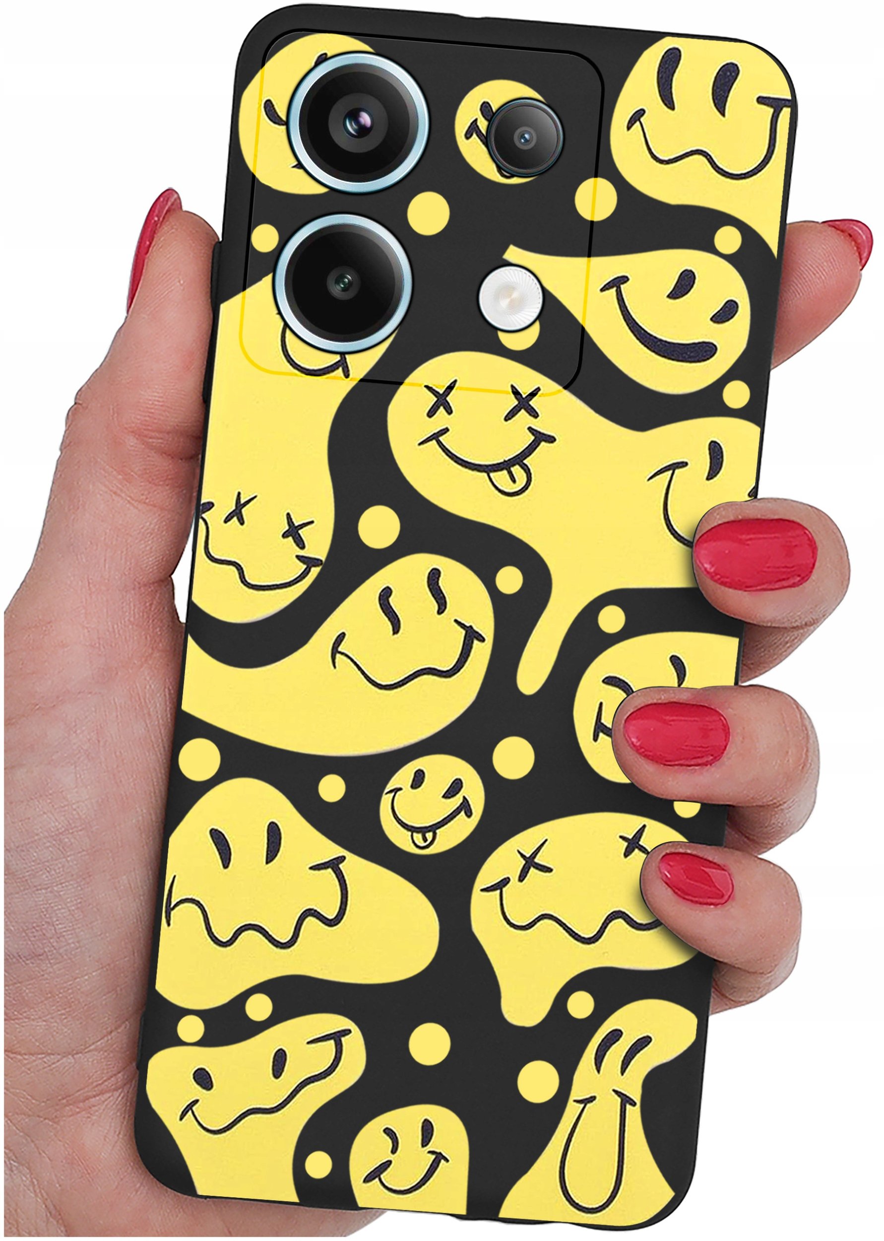 krainaGSM ETUI do Xiaomi Redmi Note 13 Pro 5G WZORY SILIKONOWE MATT CASE +SZKŁO 9H