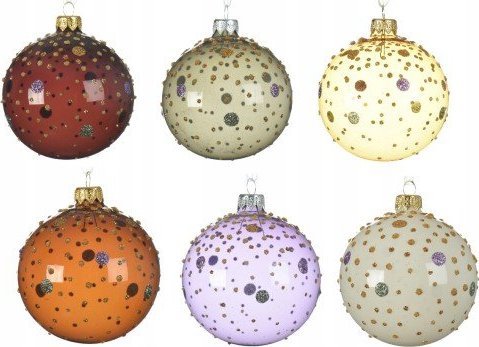 Kaemingk Bombka choinkowa szklana mix 8 cm