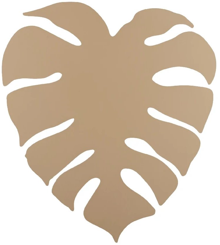 Ozdobna ścienna lampa liść Monstera XL 10627 metalowa beżowy