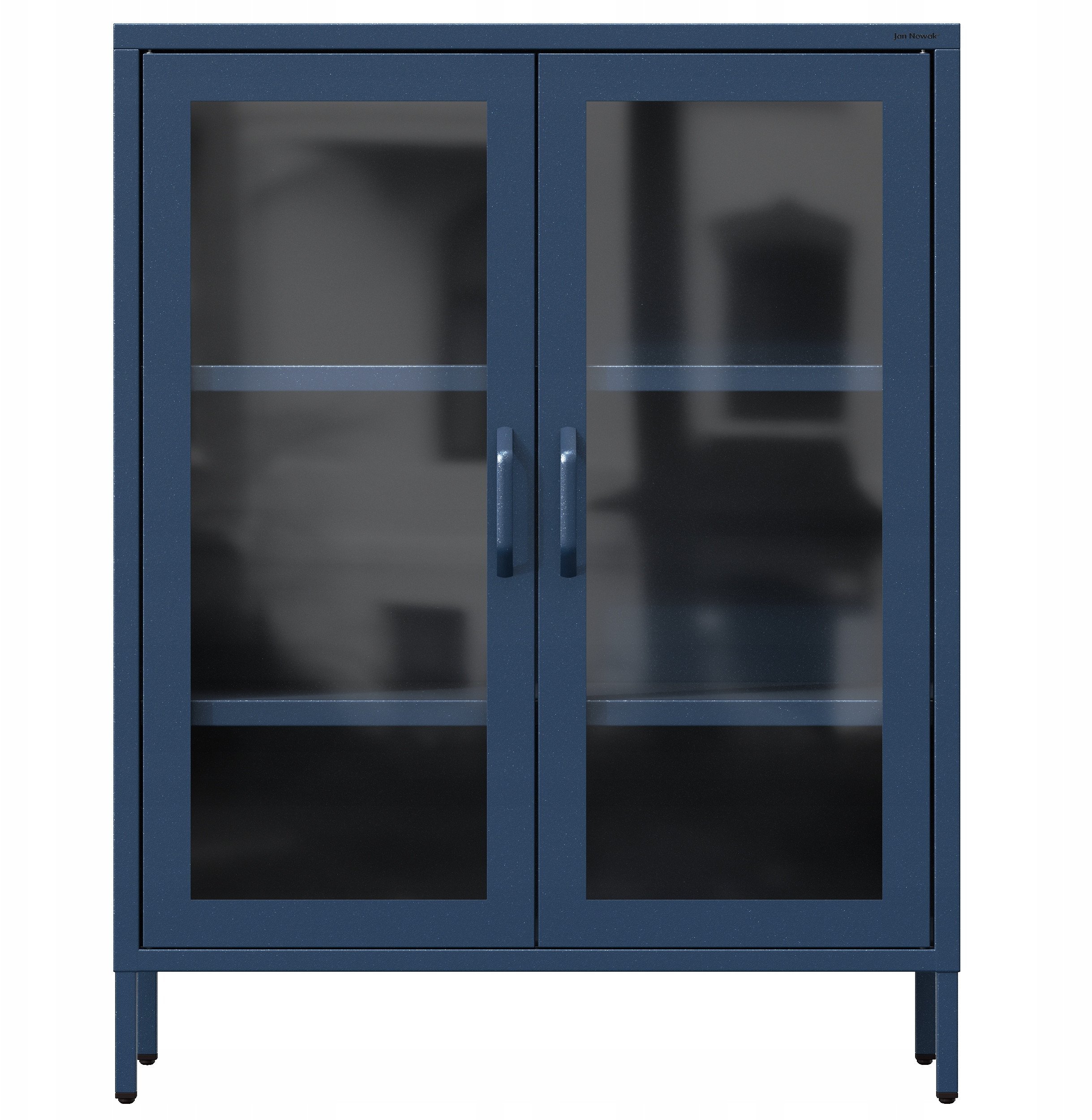 Niska witryna GINA, 800 x 1015 x 400 mm, Modern: granatowa