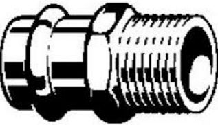 Viega Złączka przejściowa 18mm x 3/4" brąz (628 727)