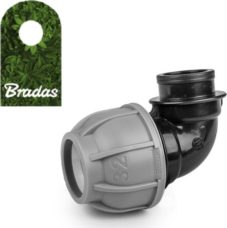 Bradas Kolanko do rur PE 32mm GW3/4" 90 PN10 BRADAS 7216