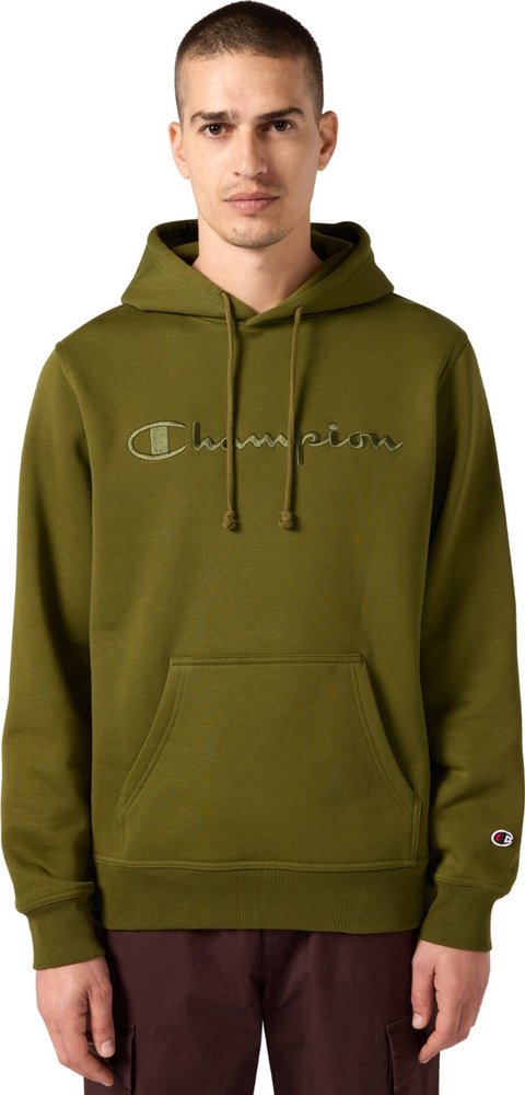 Champion Bluza męska Hooded Sweatshirt oliwkowa 220271 GS585 L