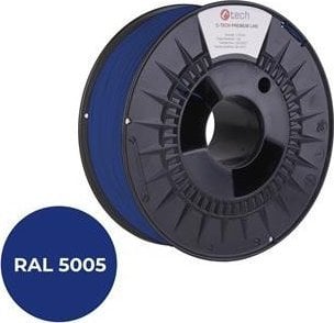 Drukarka 3D C-Tech Nawój filament (filament) PREMIUM LINE, PLA, niebieski sygnalizacyjny, RAL5005, 1,75mm, 1kg