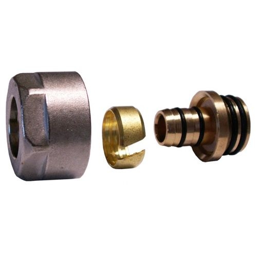 Schlosser Złączka zaciskowa do rury z tworzywa sztucznego M22x1,5-16x2 GW biała - 602600005