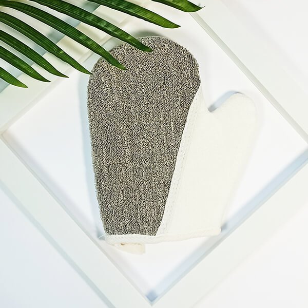 Yeye Rękawica do kąpieli i peelingu lniana Yeye