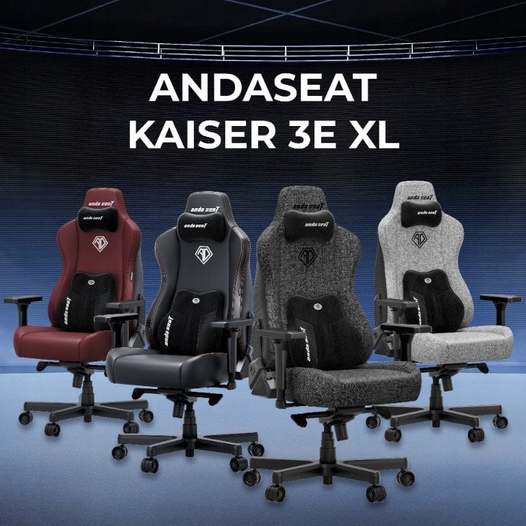 Fotel gamingowy materiałowy Anda Seat Kaiser 3E XL Dark Grey Fabric