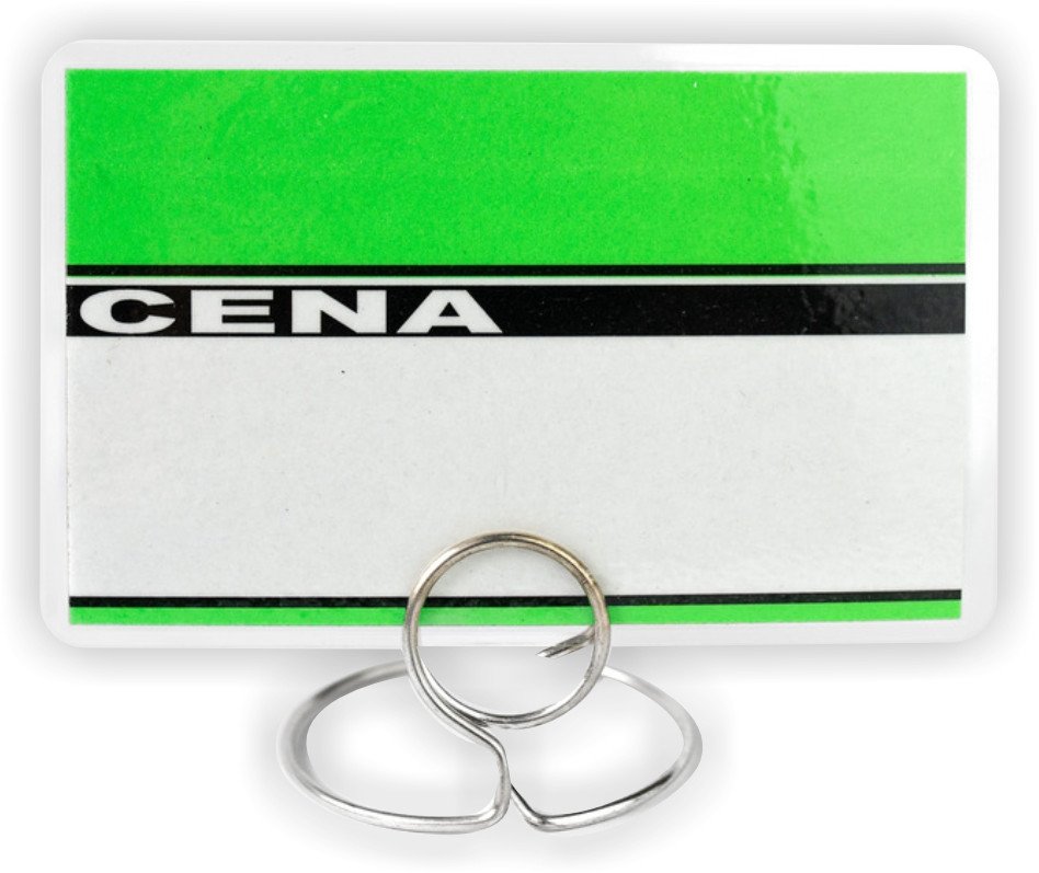 Etykiety Cenowe Laminowane - Cenówki Zielone 50x65mm