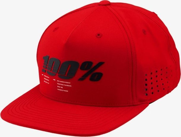 100% Czapka z daszkiem 100% DRIVE Snapback hat red (NEW)