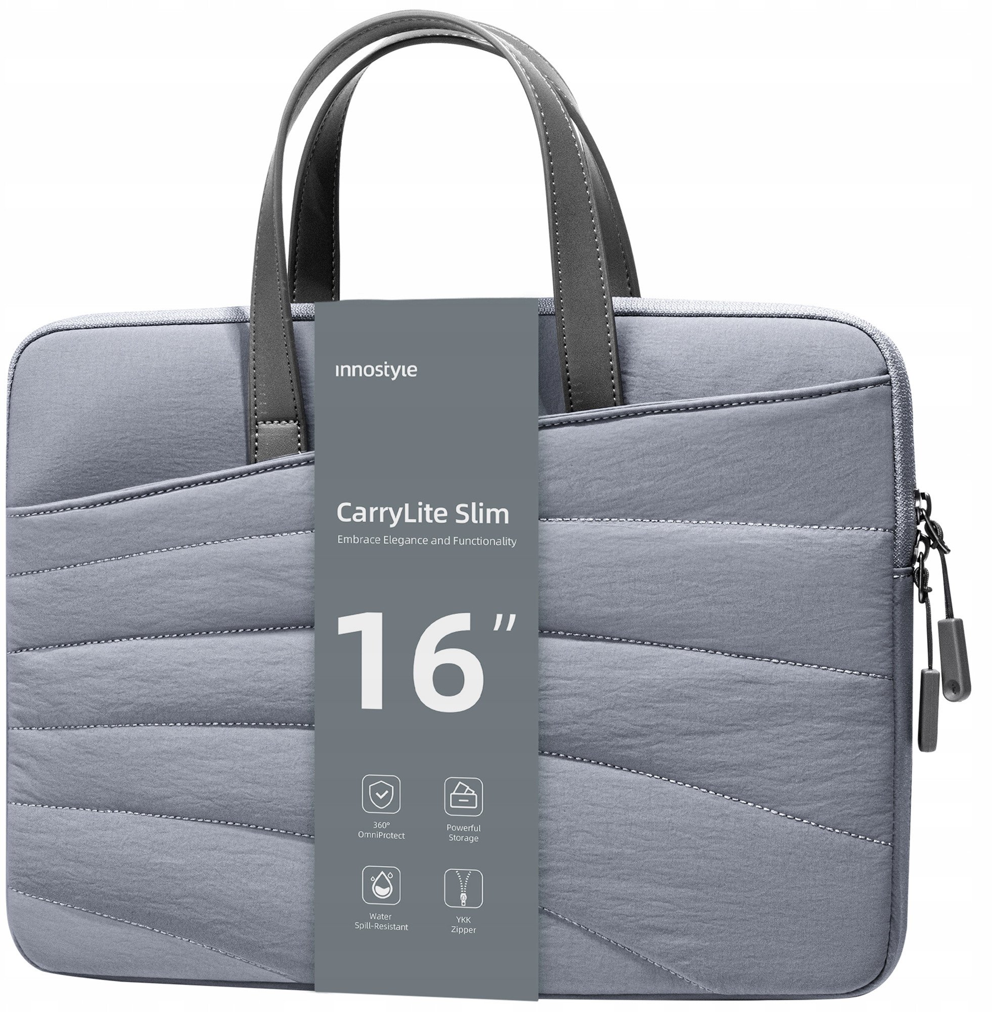 INNOSTYLE DAMSKA TORBA NA LAPTOPA 15 6 16 WODOODPORNA CARRYLITE SLIM SZARA