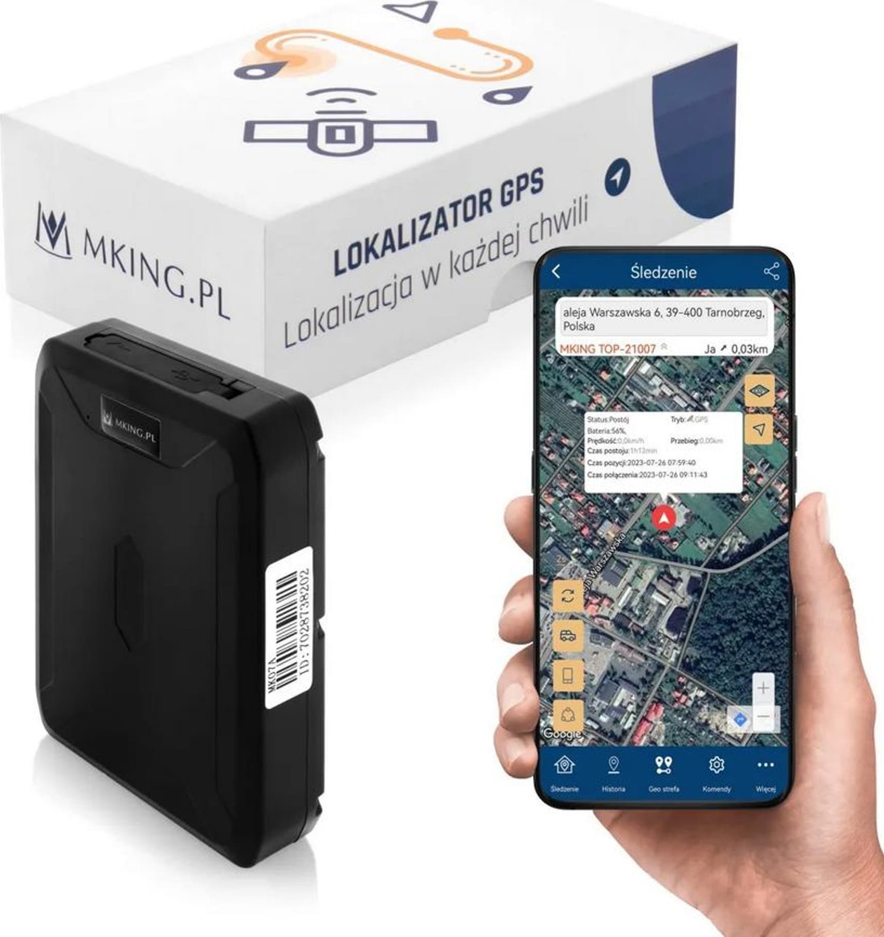 Moduł GPS Lokalizator GPS Mking MK07A 120 dni Magnes Śledzenie Podsłuch