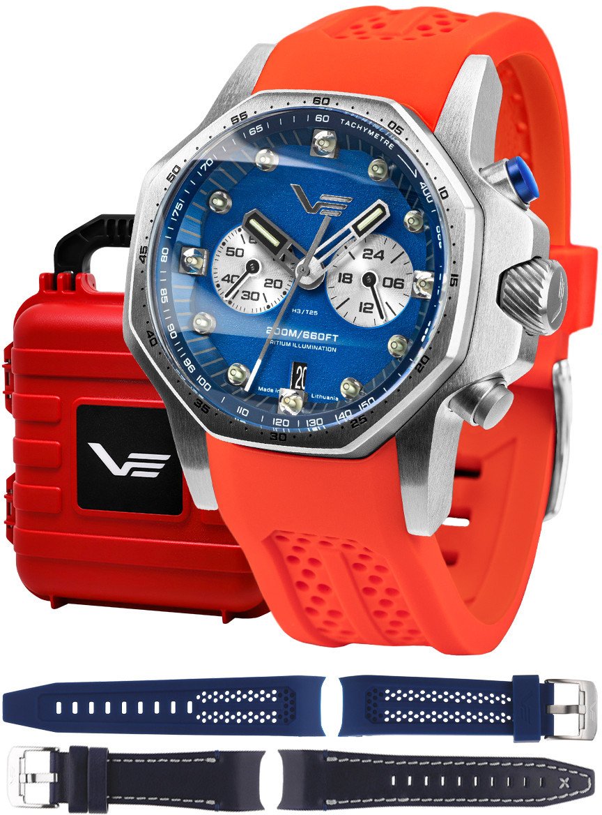 Zegarek męski Vostok Europe VK64-640A700SR czerwony