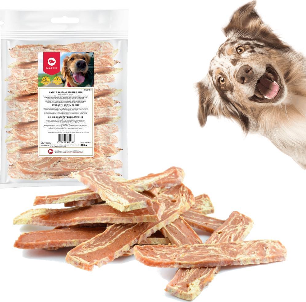 Maced Strips z kaczką i dorszem 500g
