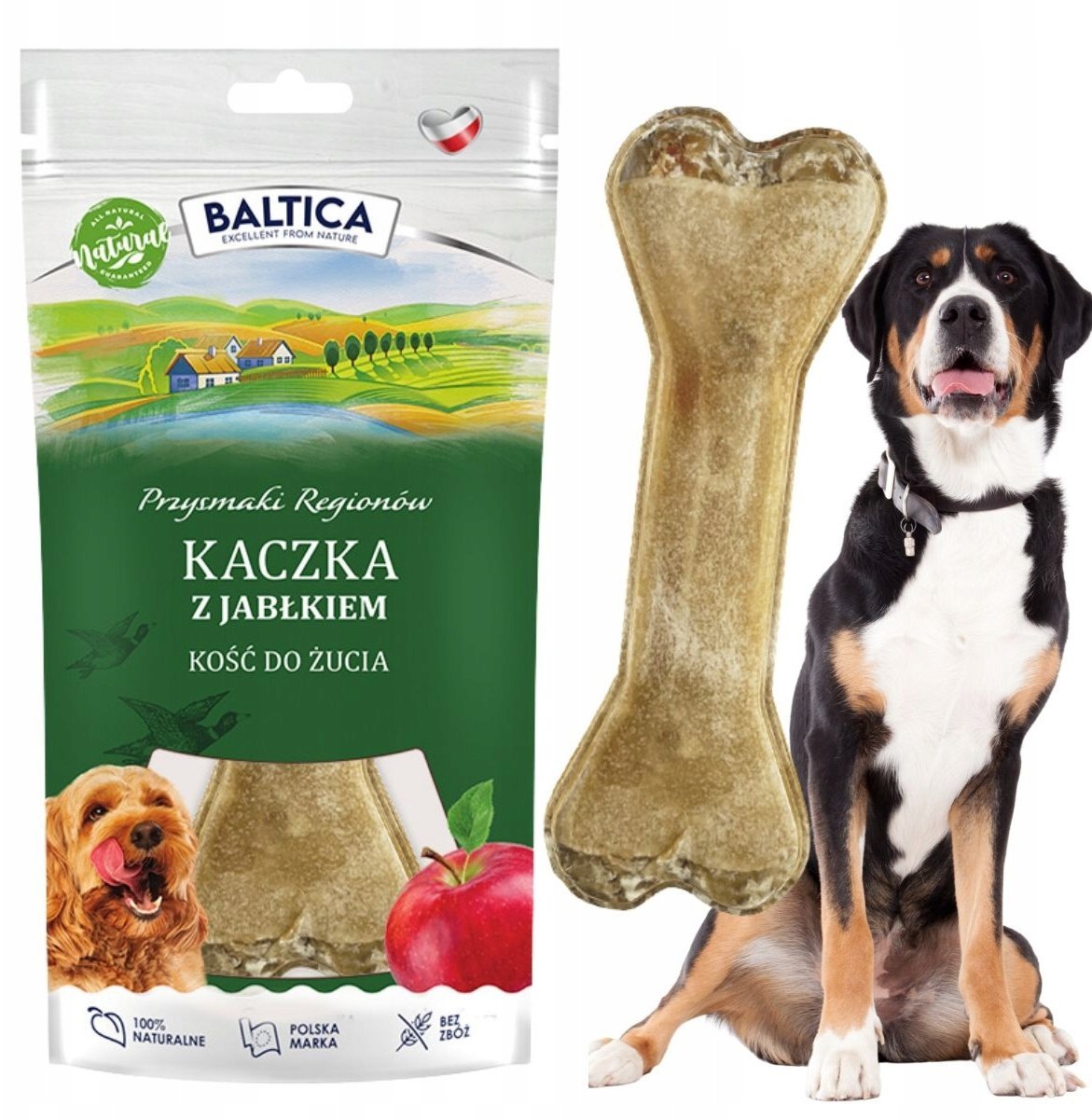 BALTICA PRZYSMAKI REGIONÓW Kość do żucia kaczka z jabłkiem 1szt