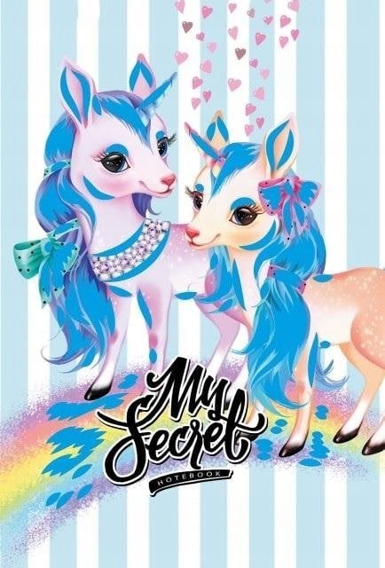 Teka Pamiętnik 135x197/48K kratka TW brokat Jednorożce