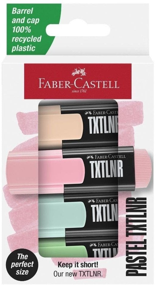 FABER-CASTELL Textmarker TXTLNR Pastell 4er Kartonetui