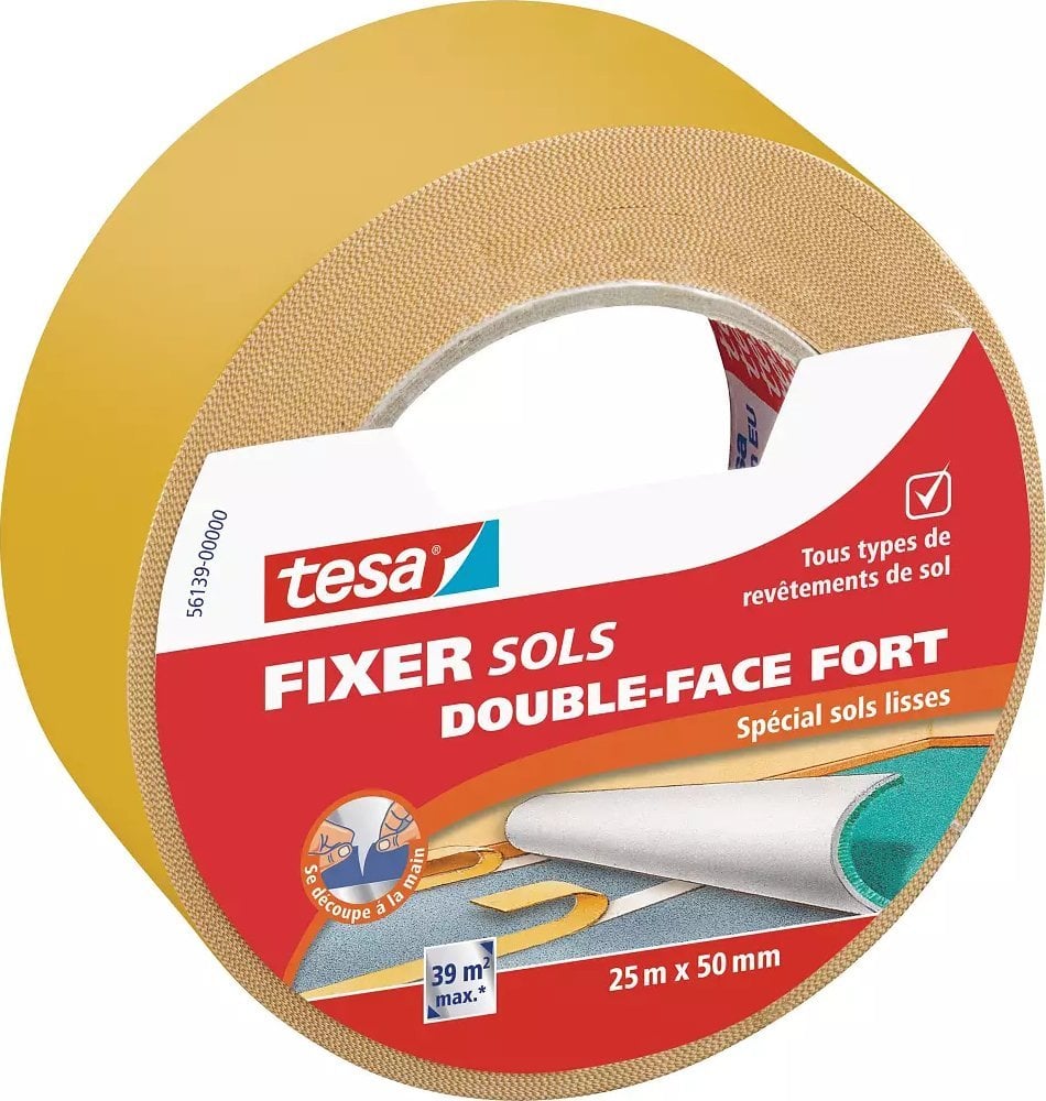 Tesa tesa® Taśma dwustronna, universal, 25m x 50mm, beige