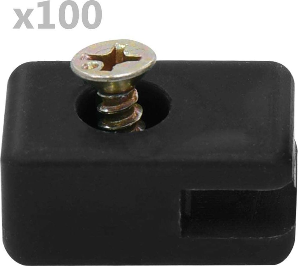 vidaXL Przelotka do drutu siatki ogrodzeniowej ze śrubą, 100 zestawów