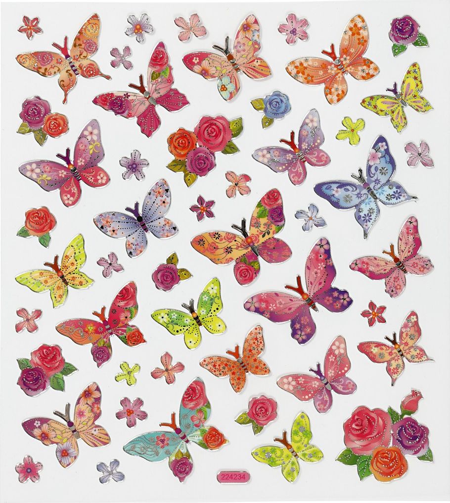Creativ Company Naklejki Motyle w Kwiatuszki