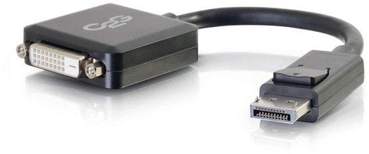 C2G 8in DisplayPort to DVI-D Adapter - DP to DVI D Adapter - Black - M/F - Videoadapter - DisplayPort (M) zu DVI-D (W) - Schwarz