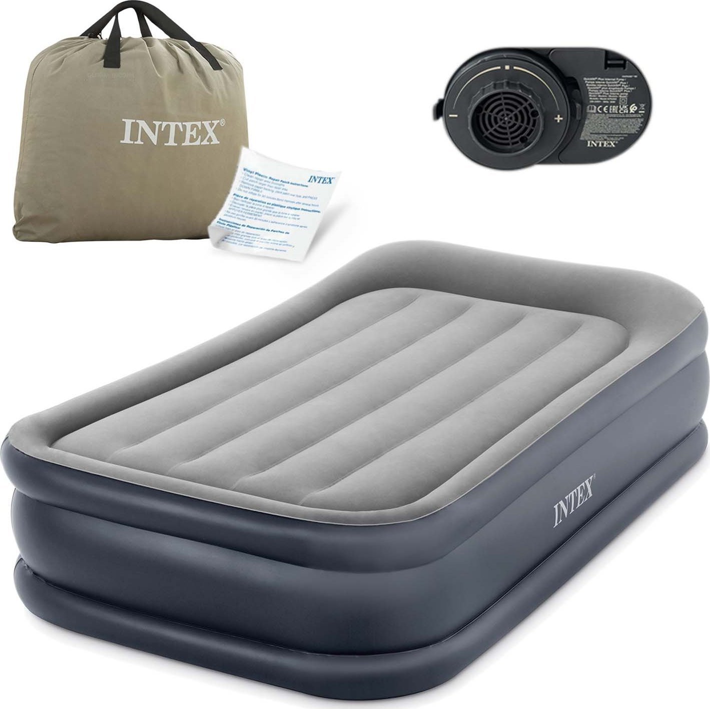 Intex Materac dmuchany 191x99x42 z wbudowaną pompką elektryczną INTEX 64132ND