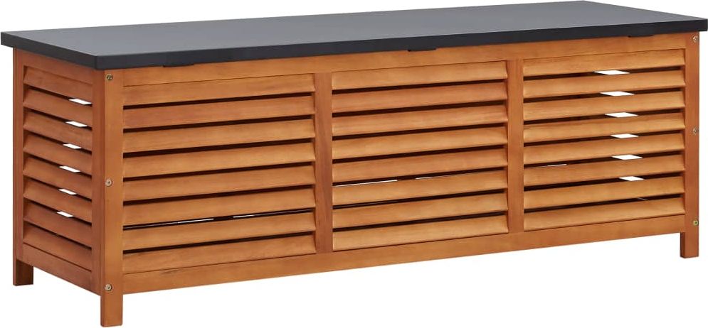 Skrzynia ogrodowa vidaXL 150x50x55 cm lite drewno eukaliptusowe Brąz